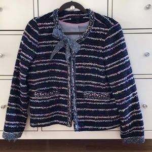 EUC J. Crew Navy Tweed /Boucle Jacket